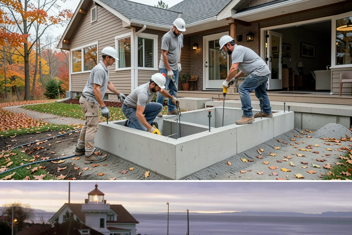 Curbless Shower Installation in Mukilteo, Snohomish County, WA - Because curbless work involves floor structure, scheduling it during the slower winter months allows the careful, uninterrupted...