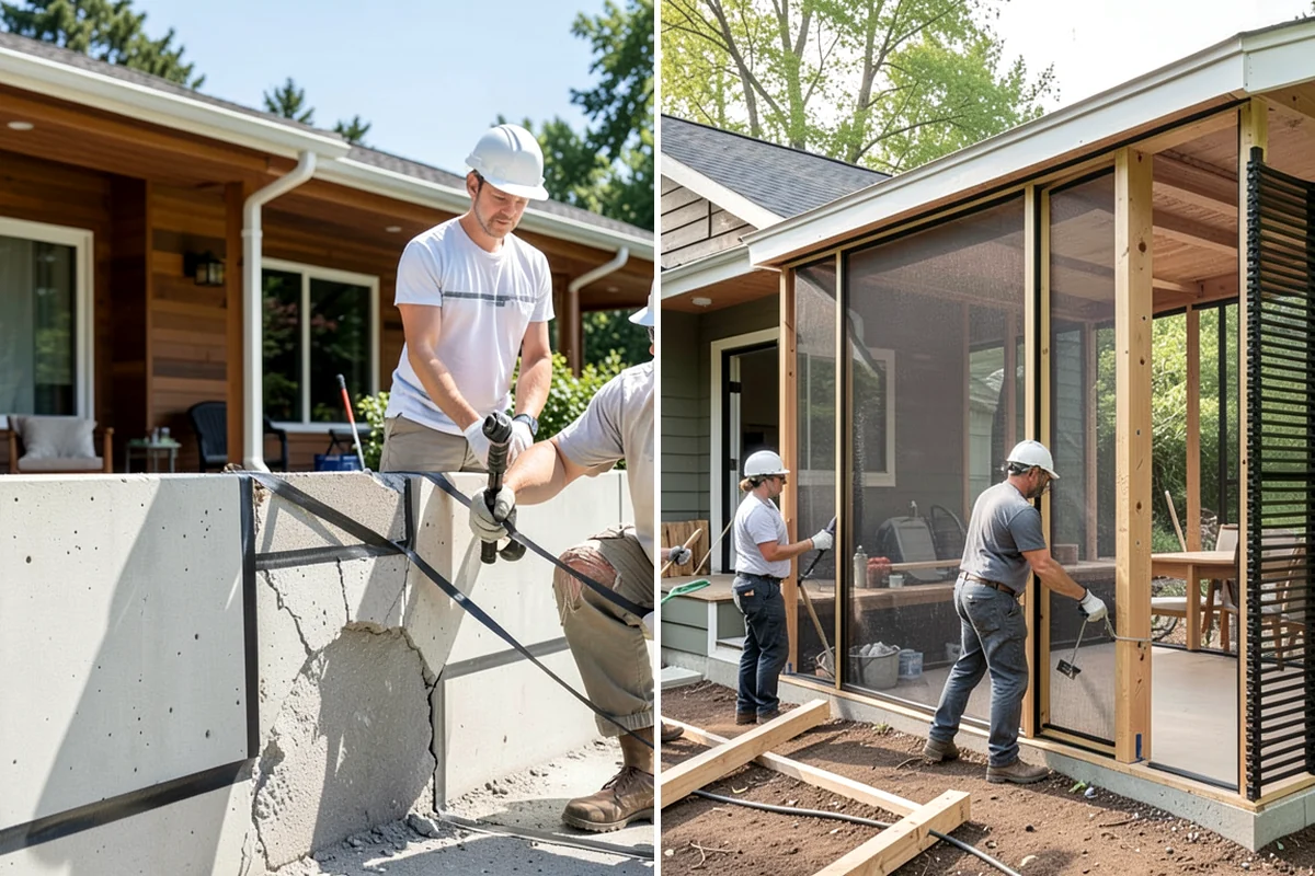 Curbless Shower Installation in Normandy Park, King County, WA - Recess and slope the subfloor for drainage