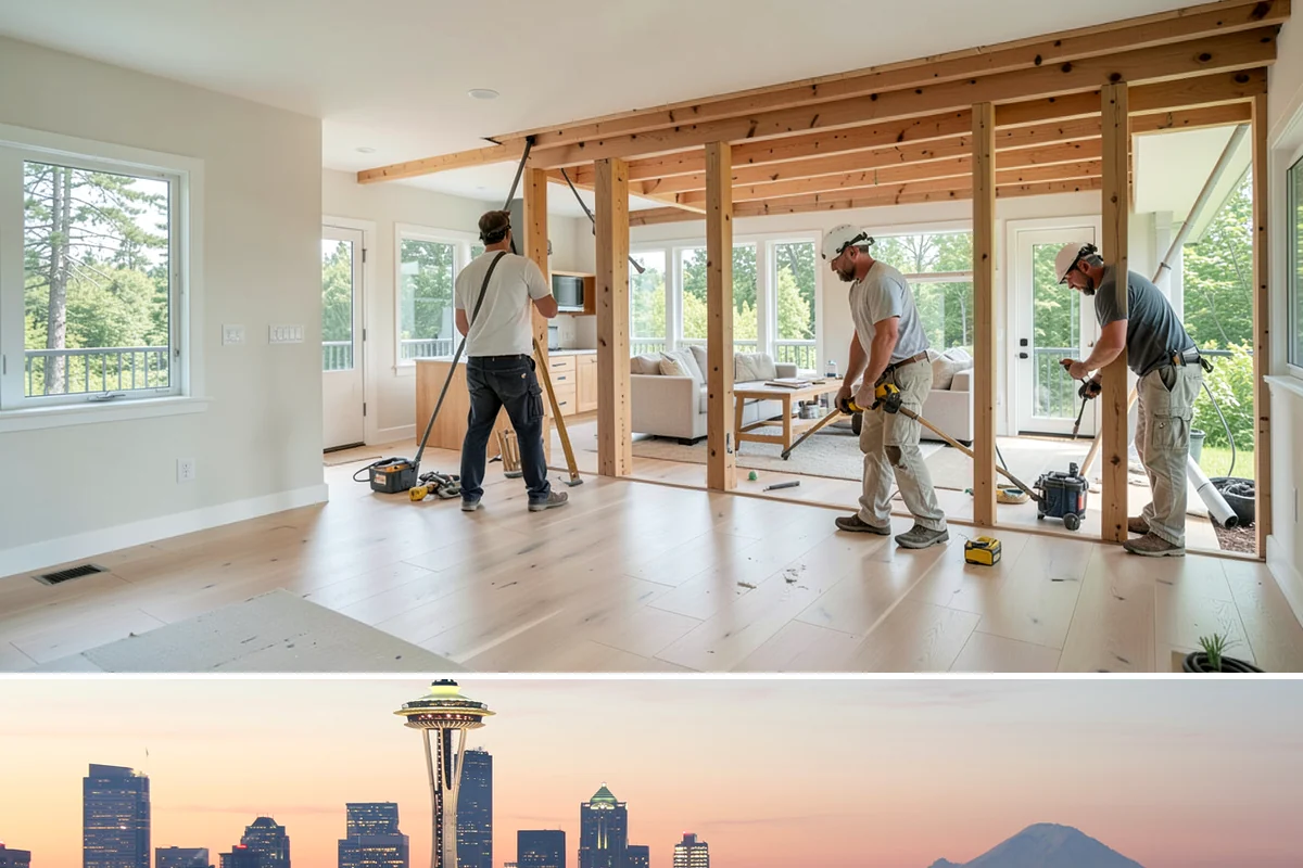 Curbless Shower Installation in Seattle, King County, WA - Because curbless work involves floor structure, scheduling it during the slower winter months allows the careful, uninterrupted...
