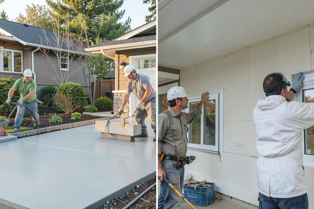 Curbless Shower Installation in South Prairie, Pierce County, WA - Recess and slope the subfloor for drainage