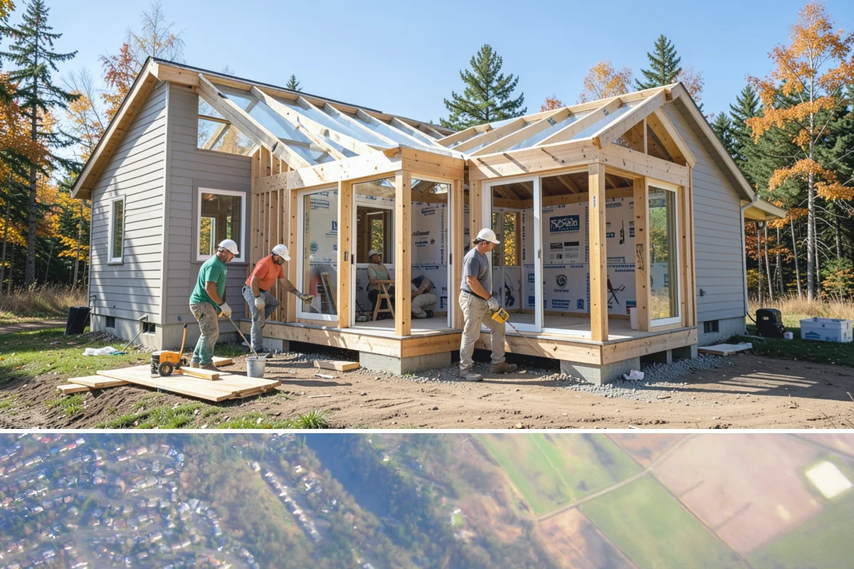 Custom Bookshelf Construction in Algona, King County, WA - Custom shelving is indoor work suited to any time of year.