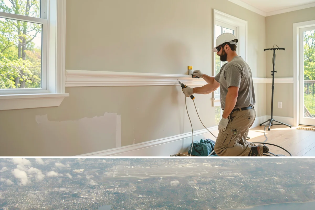 Custom Bookshelf Construction in Burien, King County, WA - Custom shelving is indoor work suited to any time of year.