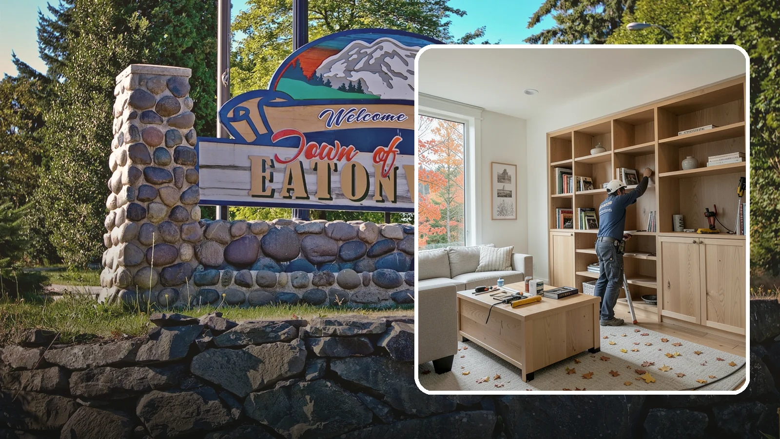 Custom Bookshelf Construction in Eatonville, Pierce County, WA - Freestanding or wall-mounted custom bookshelves sized and styled exactly to your room.