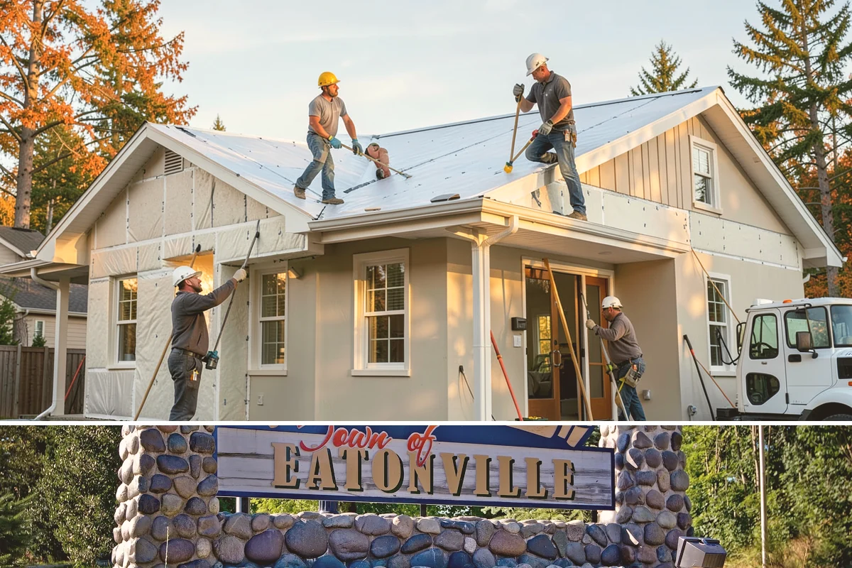 Custom Bookshelf Construction in Eatonville, Pierce County, WA - Custom shelving is indoor work suited to any time of year.