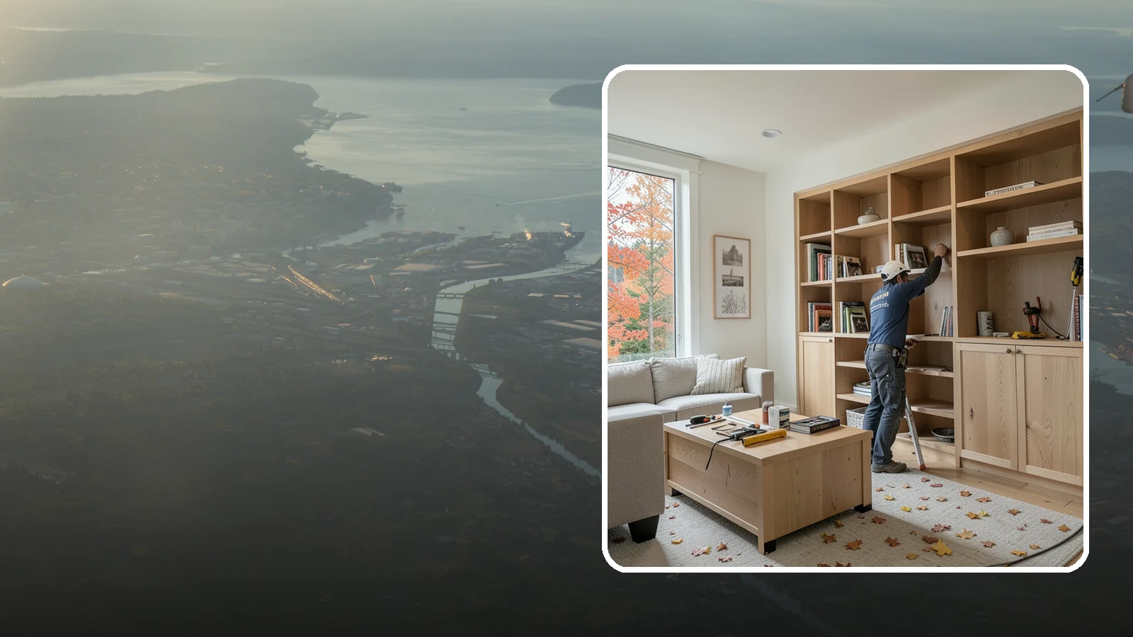 Custom Bookshelf Construction in Fife, Pierce County, WA - Freestanding or wall-mounted custom bookshelves sized and styled exactly to your room.