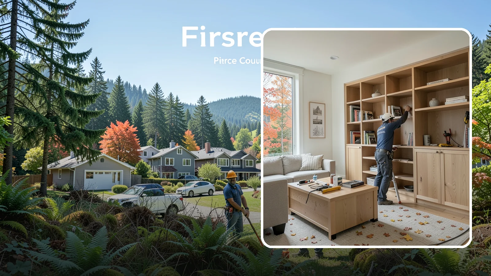Custom Bookshelf Construction in Fircrest, Pierce County, WA - Freestanding or wall-mounted custom bookshelves sized and styled exactly to your room.