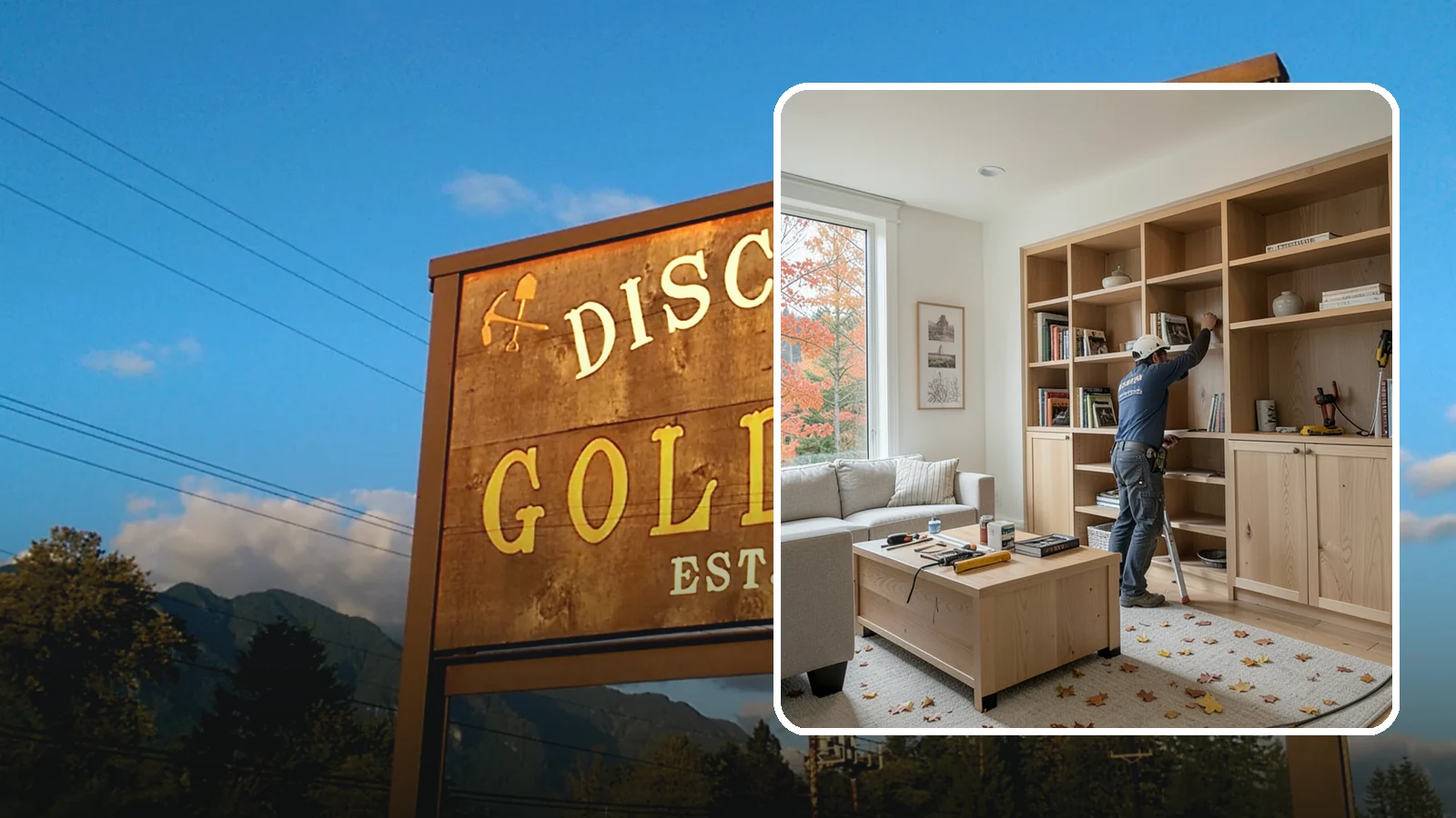 Custom Bookshelf Construction in Gold Bar, Snohomish County, WA - Freestanding or wall-mounted custom bookshelves sized and styled exactly to your room.
