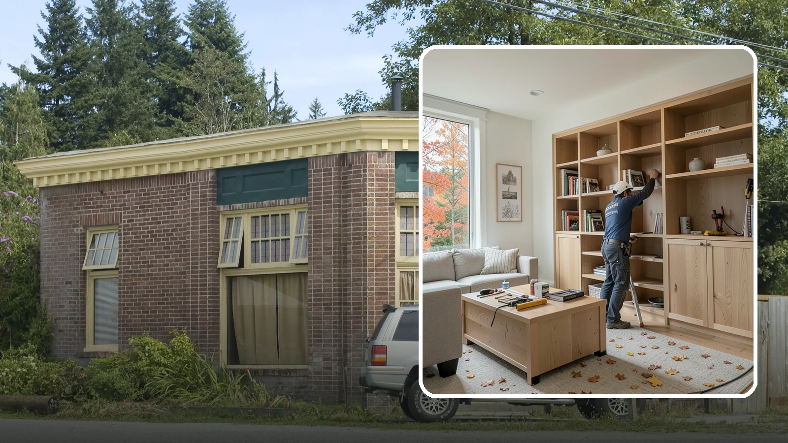 Custom Bookshelf Construction in Hamilton, Skagit County, WA - Freestanding or wall-mounted custom bookshelves sized and styled exactly to your room.