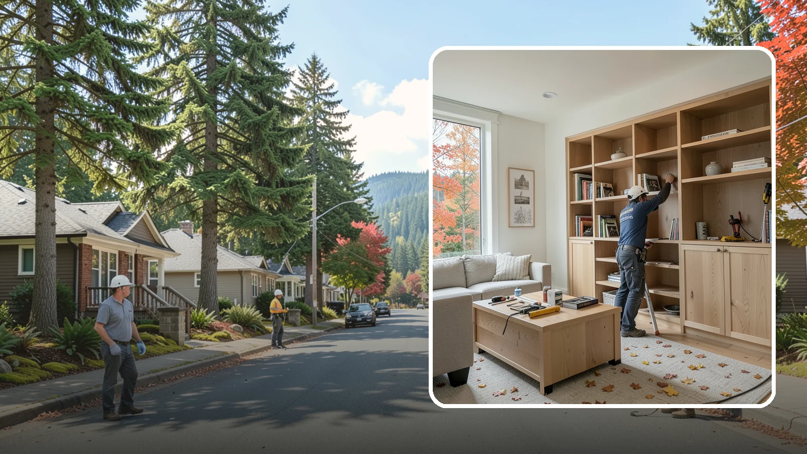 Custom Bookshelf Construction in Hunts Point, King County, WA - Freestanding or wall-mounted custom bookshelves sized and styled exactly to your room.