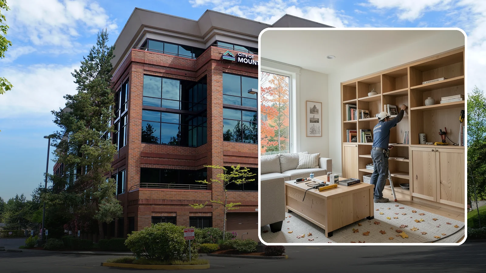 Custom Bookshelf Construction in Mountlake Terrace, Snohomish County, WA - Freestanding or wall-mounted custom bookshelves sized and styled exactly to your room.