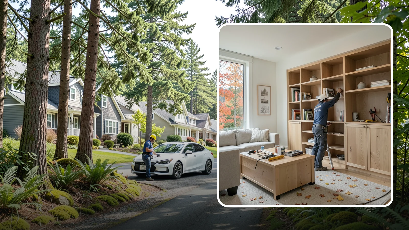 Custom Bookshelf Construction in Normandy Park, King County, WA - Freestanding or wall-mounted custom bookshelves sized and styled exactly to your room.