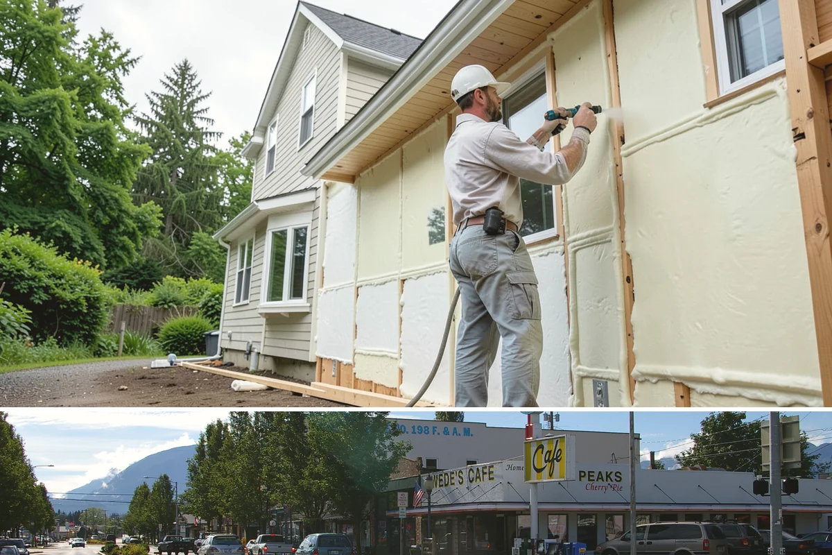 Custom Bookshelf Construction in North Bend, King County, WA - Custom shelving is indoor work suited to any time of year.