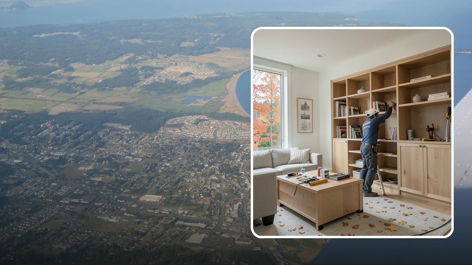 Custom Bookshelf Construction in Oak Harbor, Island County, WA - Freestanding or wall-mounted custom bookshelves sized and styled exactly to your room.
