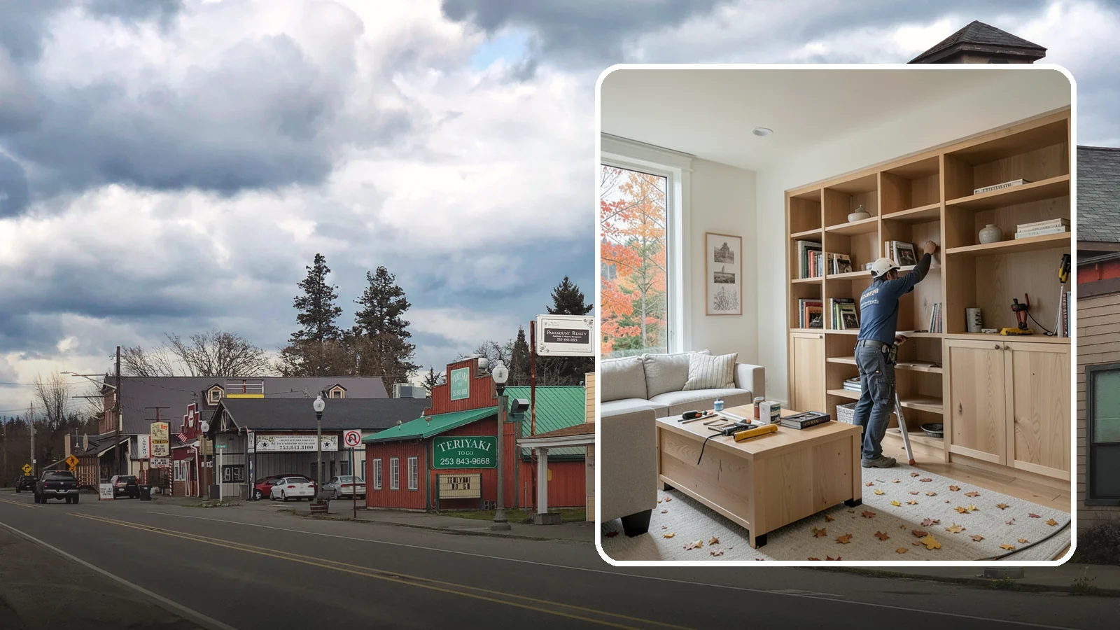 Custom Bookshelf Construction in Roy, Pierce County, WA - Freestanding or wall-mounted custom bookshelves sized and styled exactly to your room.