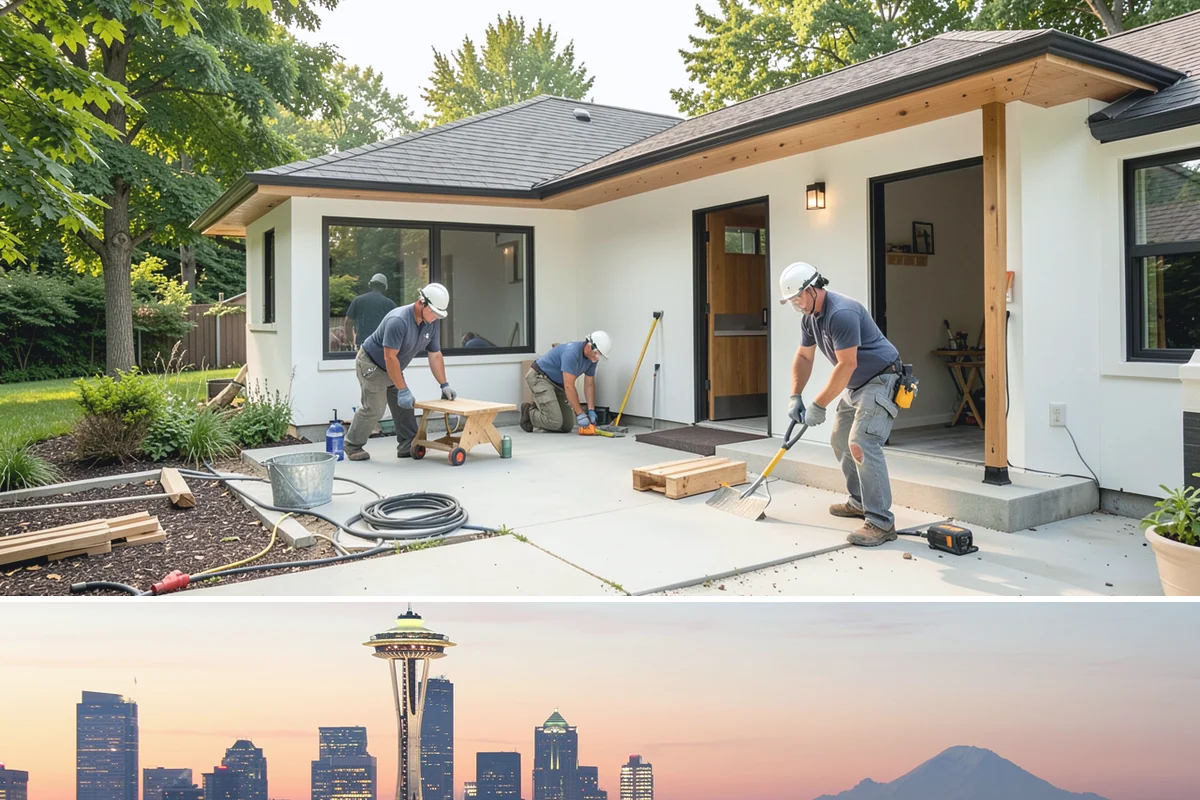 Custom Bookshelf Construction in Seattle, King County, WA - Custom shelving is indoor work suited to any time of year.