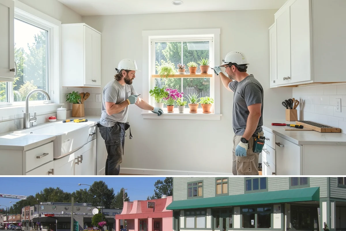 Custom Bookshelf Construction in Snoqualmie, King County, WA - Custom shelving is indoor work suited to any time of year.