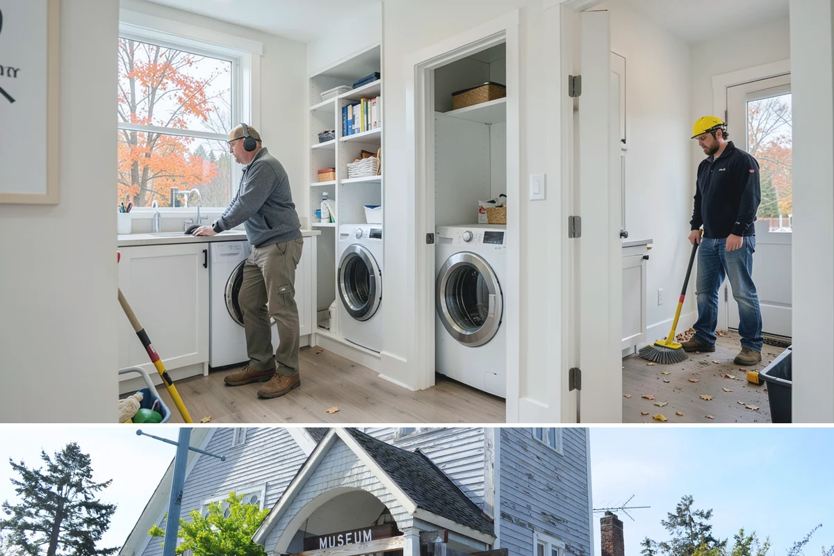 Custom Bookshelf Construction in Steilacoom, Pierce County, WA - Custom shelving is indoor work suited to any time of year.