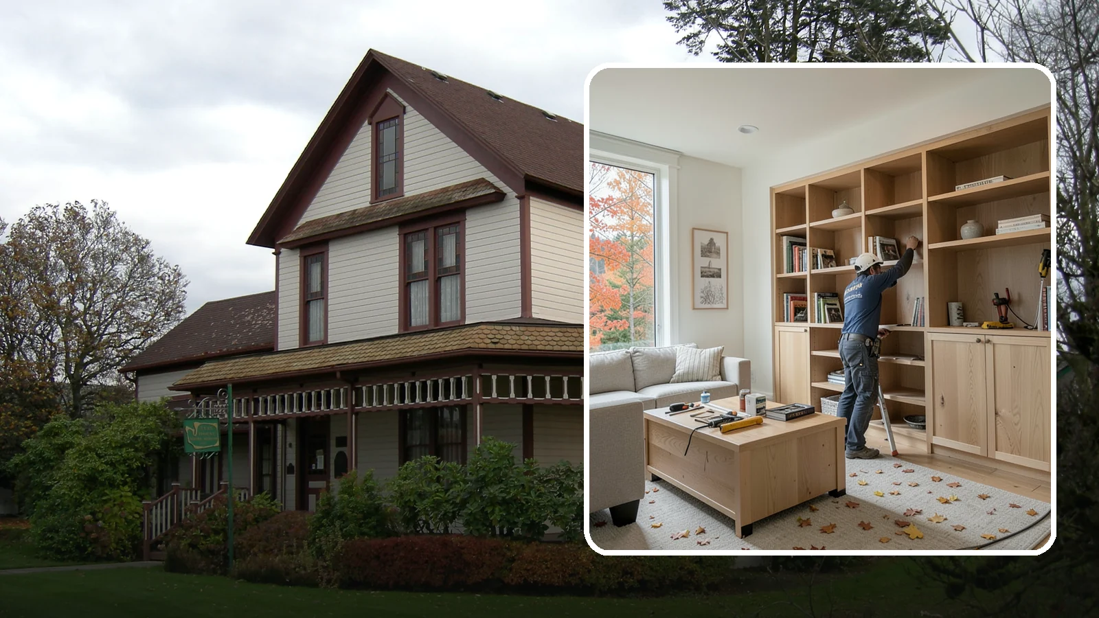 Custom Bookshelf Construction in Sumner, Pierce County, WA - Freestanding or wall-mounted custom bookshelves sized and styled exactly to your room.