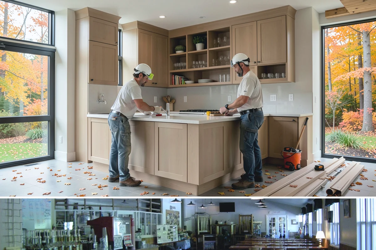 Custom Cabinetry in Black Diamond, King County, WA - Ordering custom cabinetry in the off-season reserves shop time so pieces are ready for a spring or summer installation.