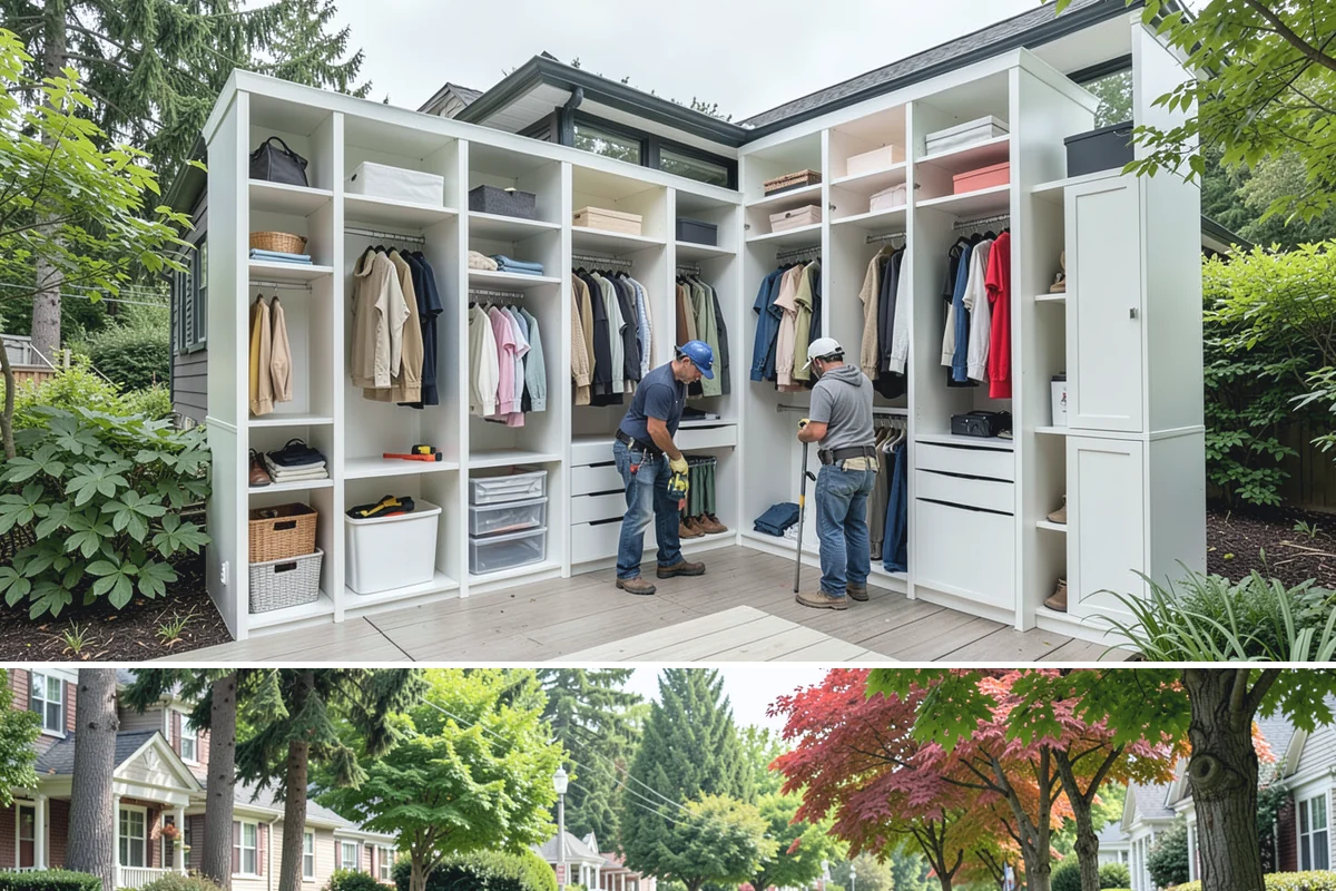 Custom Closet Construction in Beaux Arts Village, King County, WA - This interior project is ideal during the rainy PNW months when indoor work keeps progress steady regardless of weather.