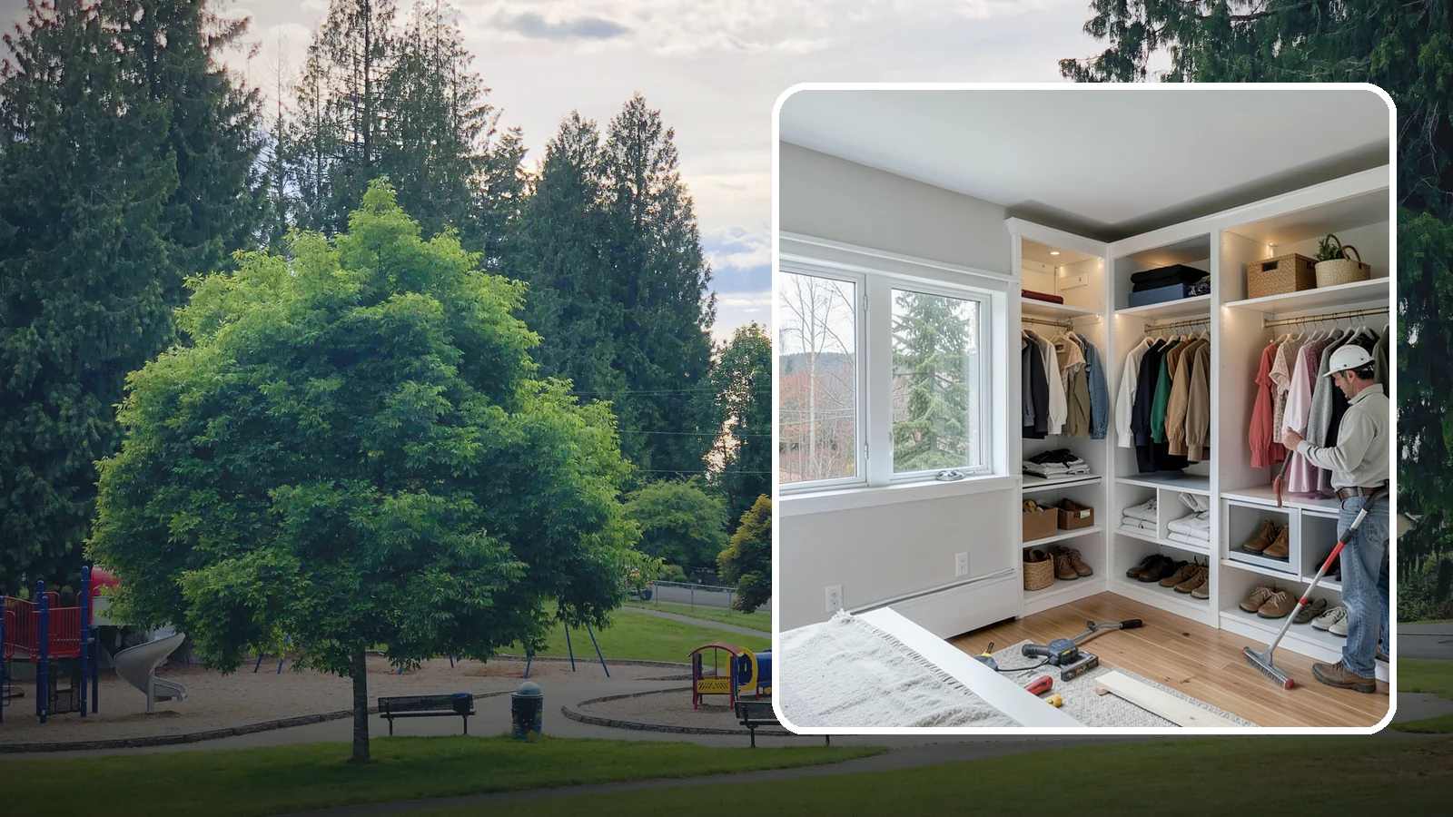 Custom Closet Construction in Bonney Lake, Pierce County, WA - We build fully custom closets tailored to your wardrobe, your space, and how you actually live.