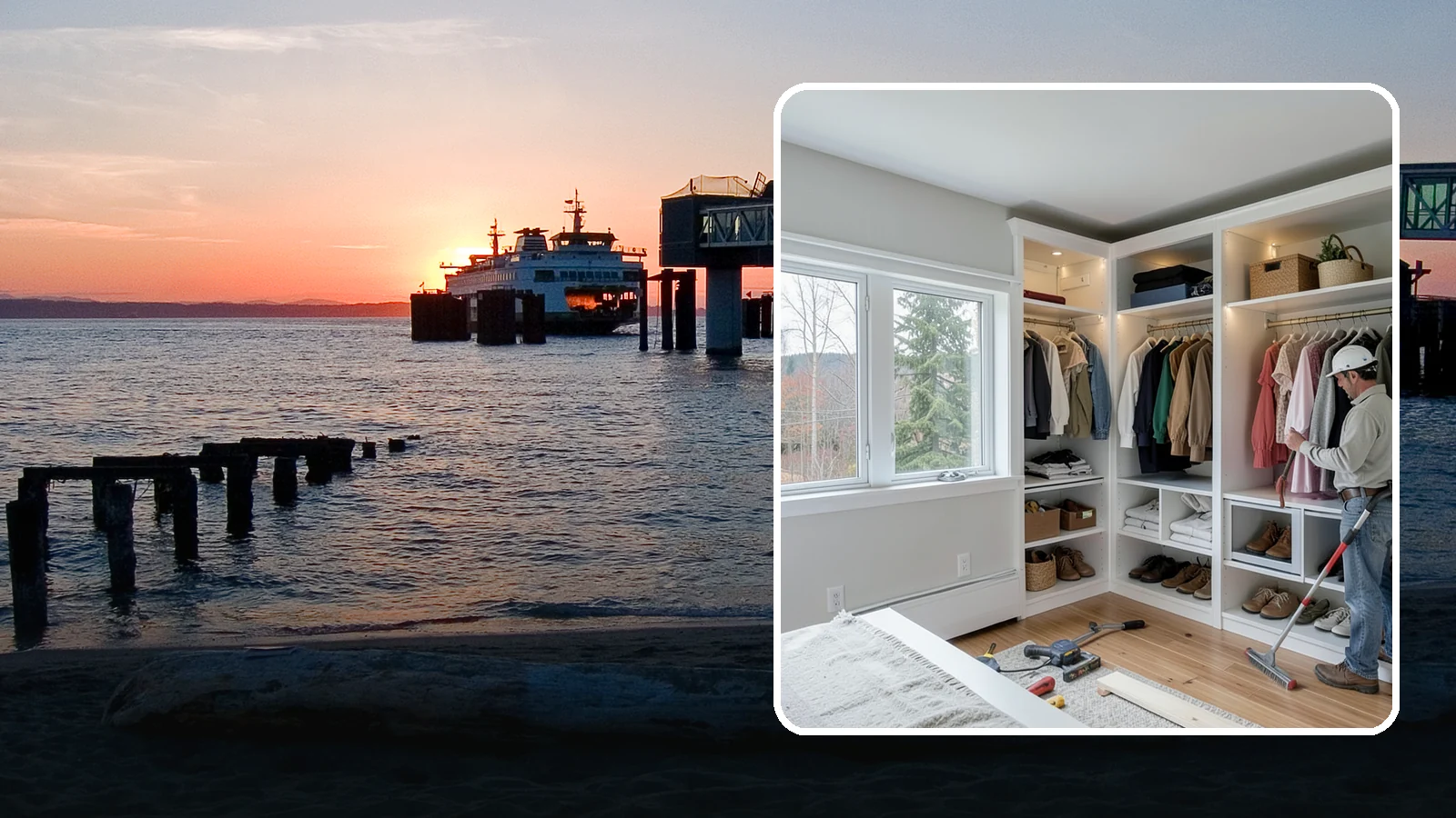 Custom Closet Construction in Edmonds, Snohomish County, WA - We build fully custom closets tailored to your wardrobe, your space, and how you actually live.