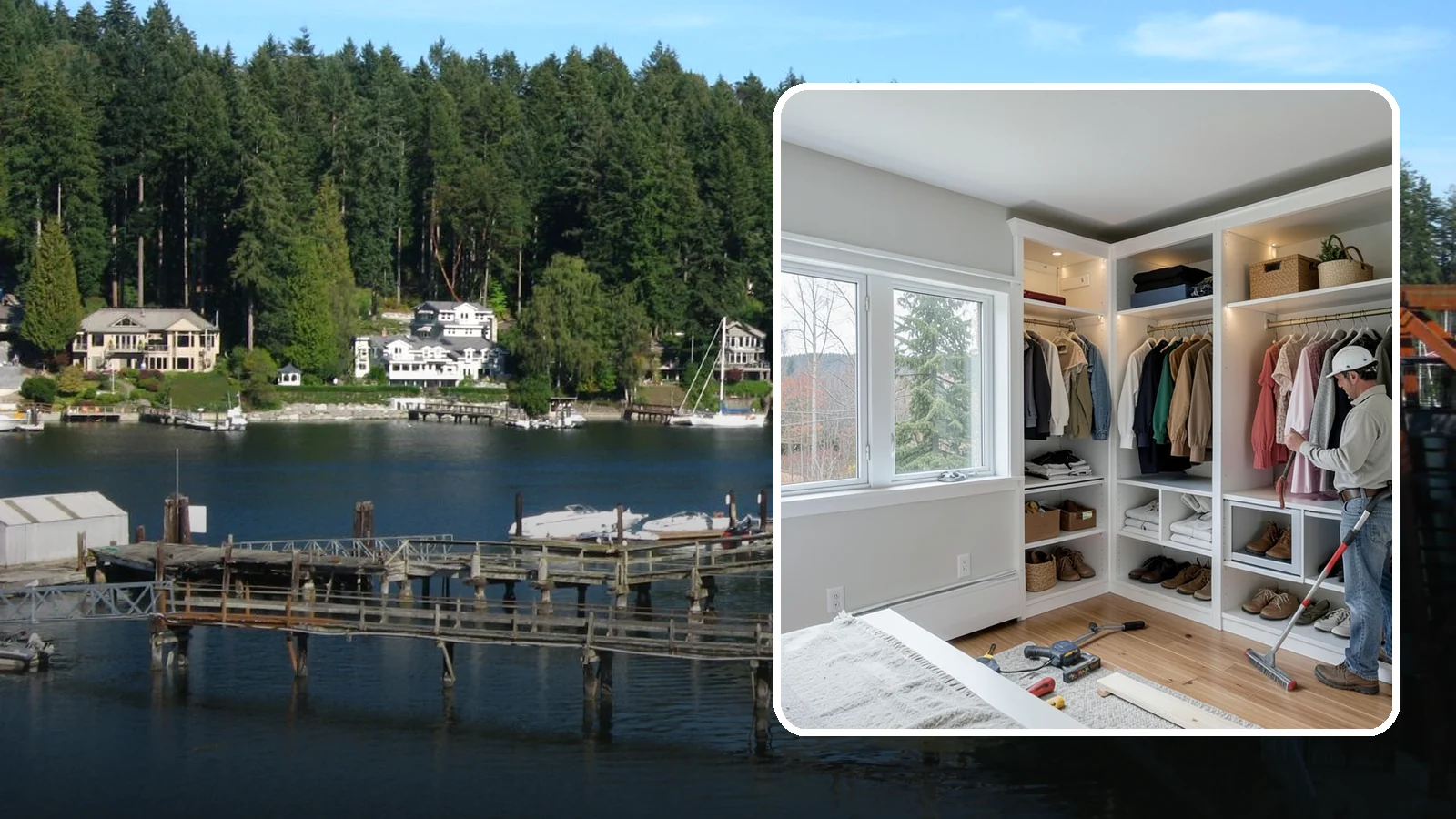 Custom Closet Construction in Gig Harbor, Pierce County, WA - We build fully custom closets tailored to your wardrobe, your space, and how you actually live.