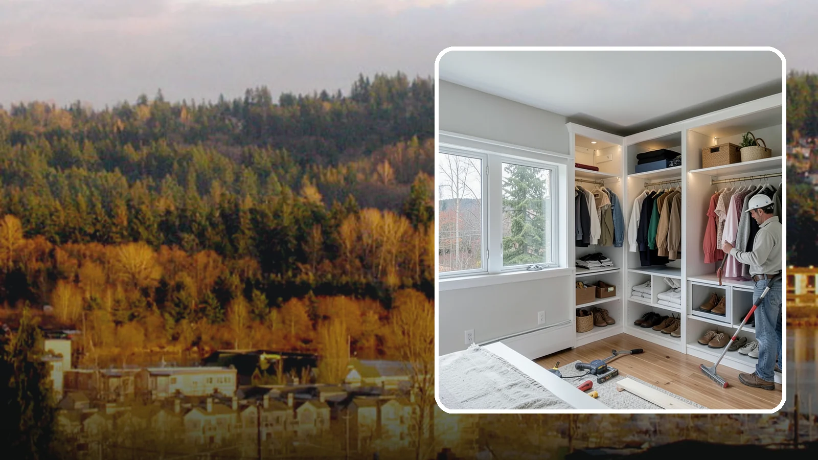 Custom Closet Construction in Kenmore, King County, WA - We build fully custom closets tailored to your wardrobe, your space, and how you actually live.