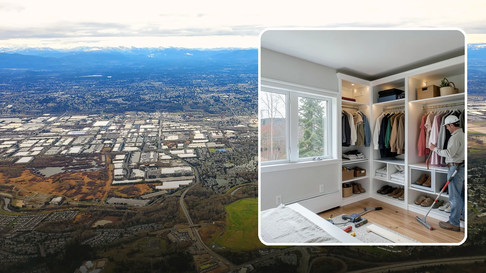 Custom Closet Construction in Kent, King County, WA - We build fully custom closets tailored to your wardrobe, your space, and how you actually live.