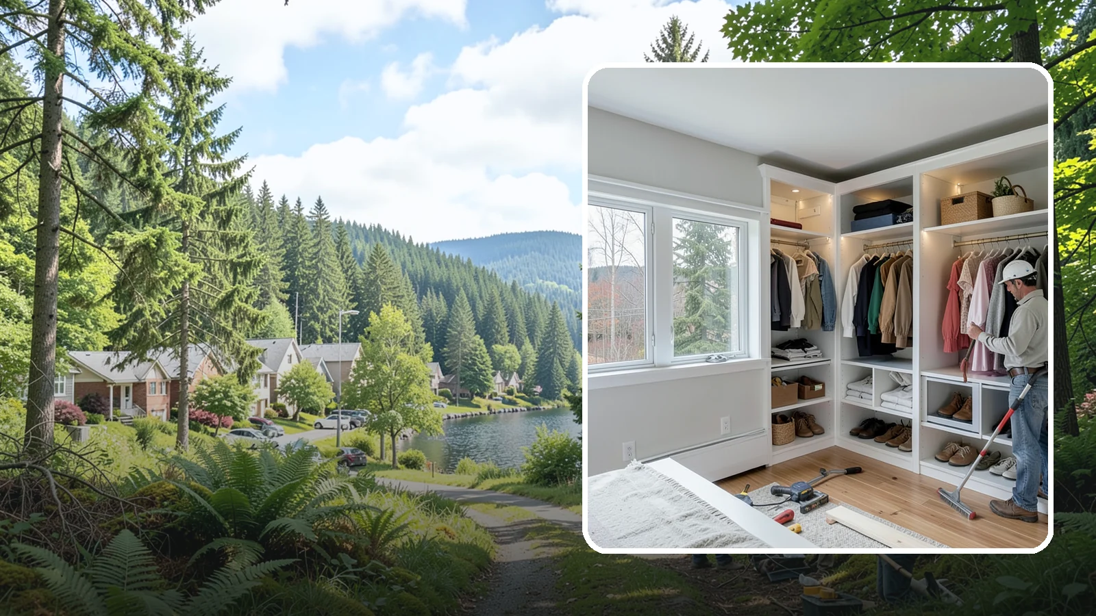 Custom Closet Construction in Lake Forest Park, King County, WA - We build fully custom closets tailored to your wardrobe, your space, and how you actually live.