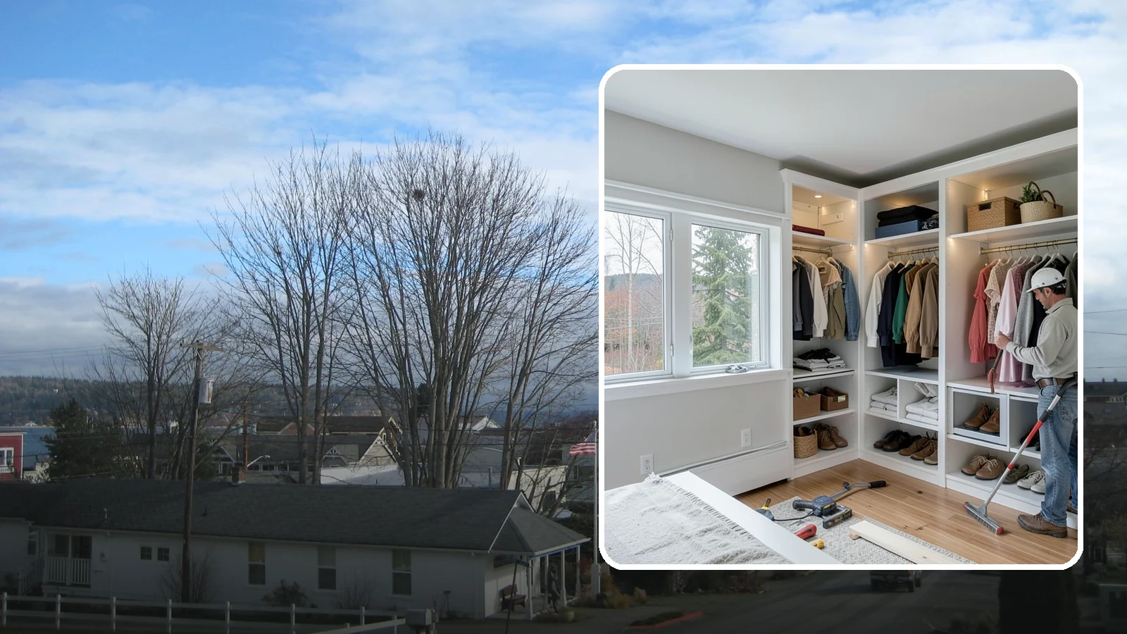 Custom Closet Construction in Langley, Island County, WA - We build fully custom closets tailored to your wardrobe, your space, and how you actually live.