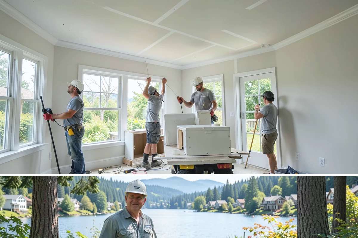 Custom Closet Construction in Milton, King County, WA - This interior project is ideal during the rainy PNW months when indoor work keeps progress steady regardless of weather.