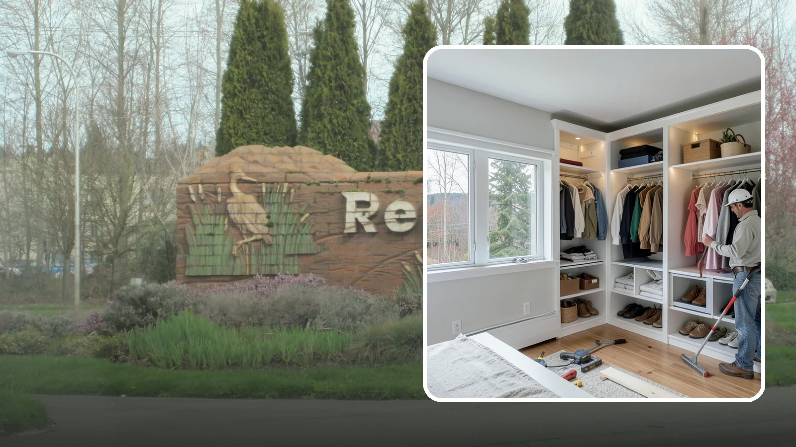 Custom Closet Construction in Renton, King County, WA - We build fully custom closets tailored to your wardrobe, your space, and how you actually live.