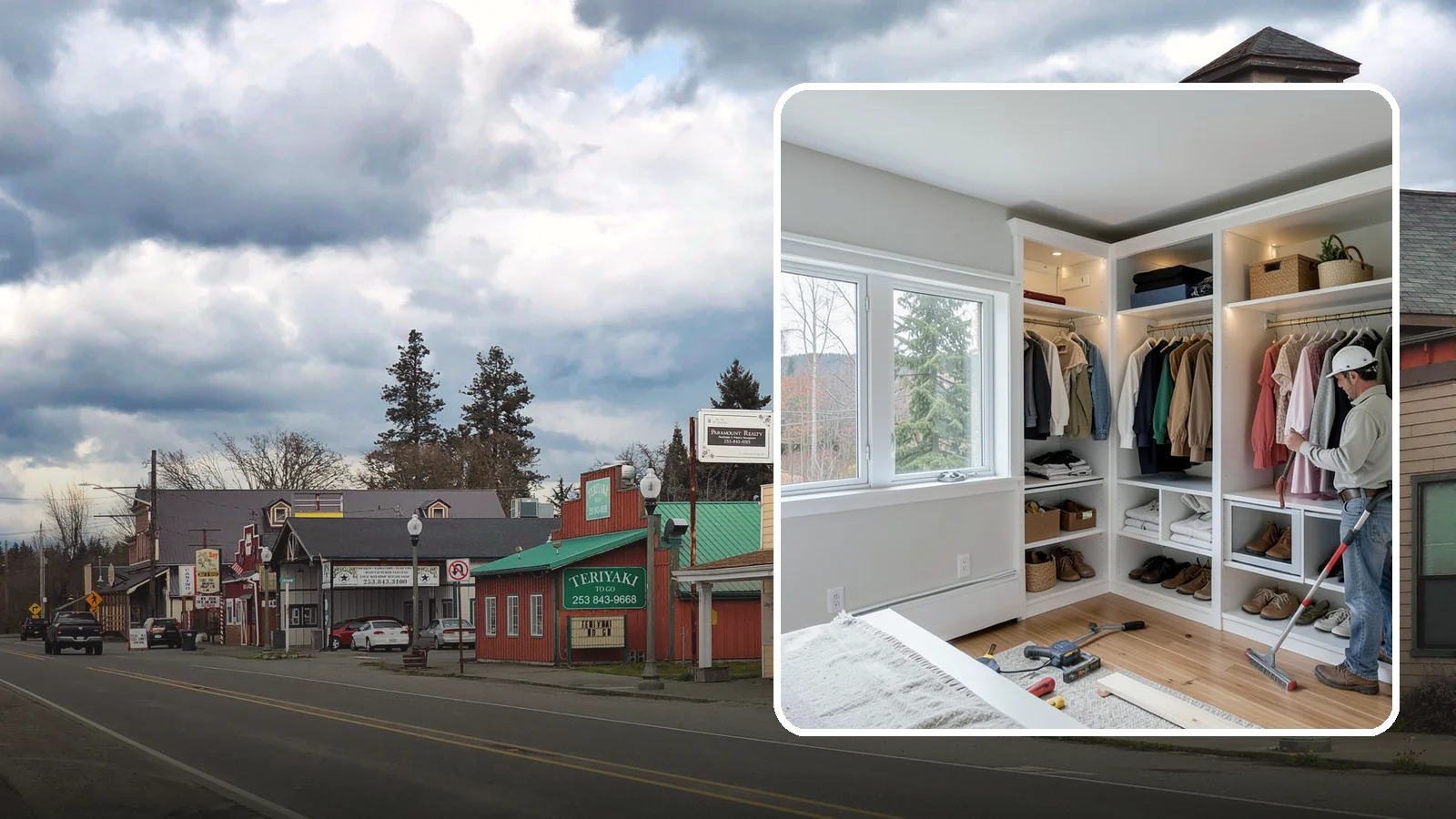Custom Closet Construction in Roy, Pierce County, WA - We build fully custom closets tailored to your wardrobe, your space, and how you actually live.