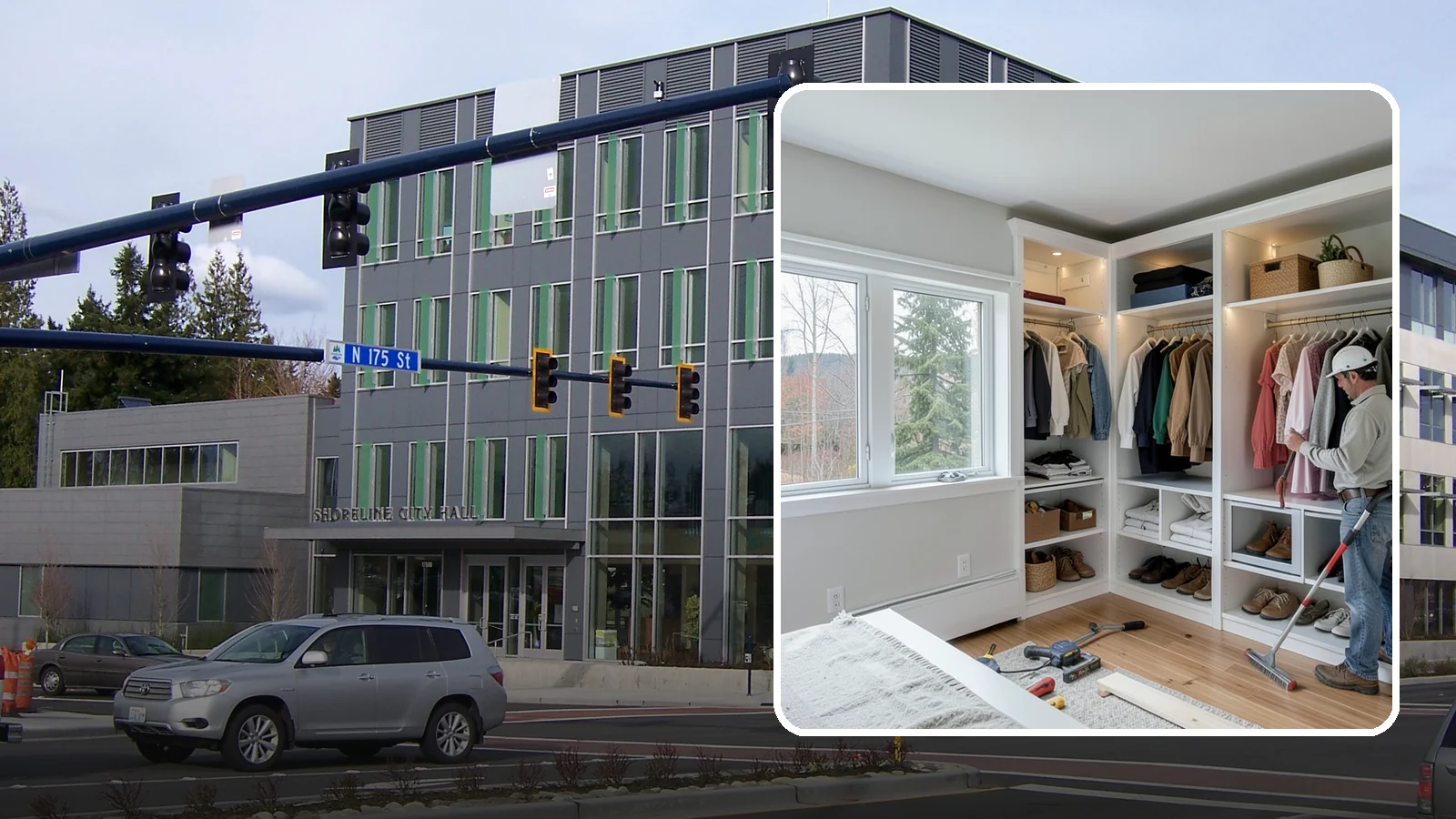 Custom Closet Construction in Shoreline, King County, WA - We build fully custom closets tailored to your wardrobe, your space, and how you actually live.