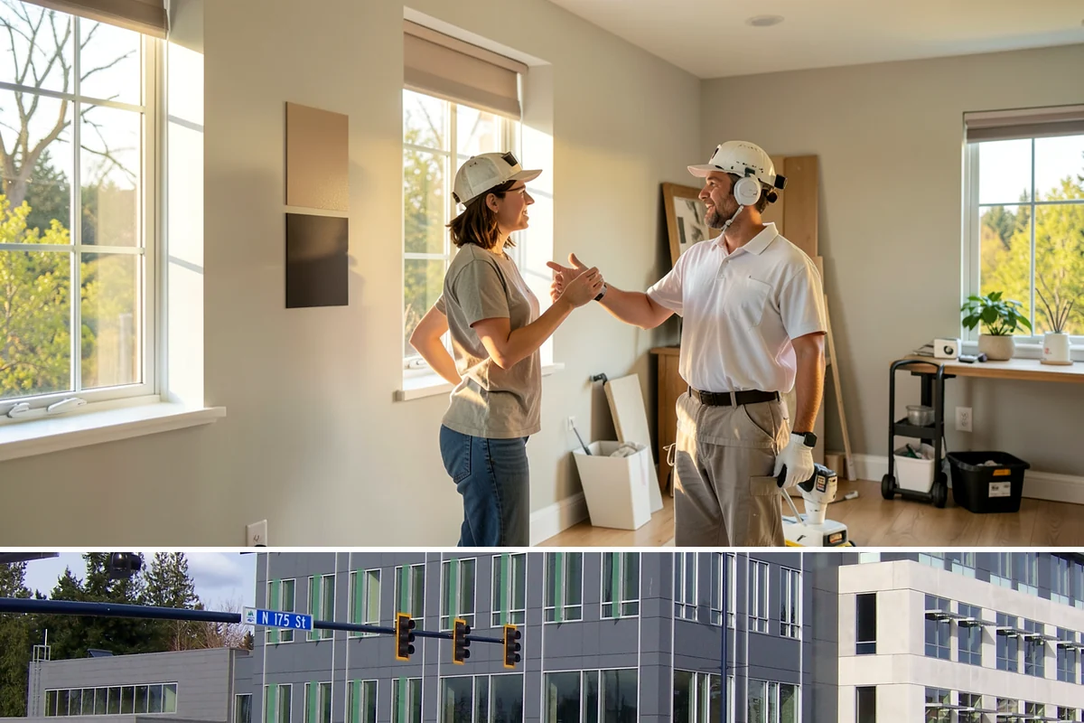 Custom Closet Construction in Shoreline, King County, WA - This interior project is ideal during the rainy PNW months when indoor work keeps progress steady regardless of weather.