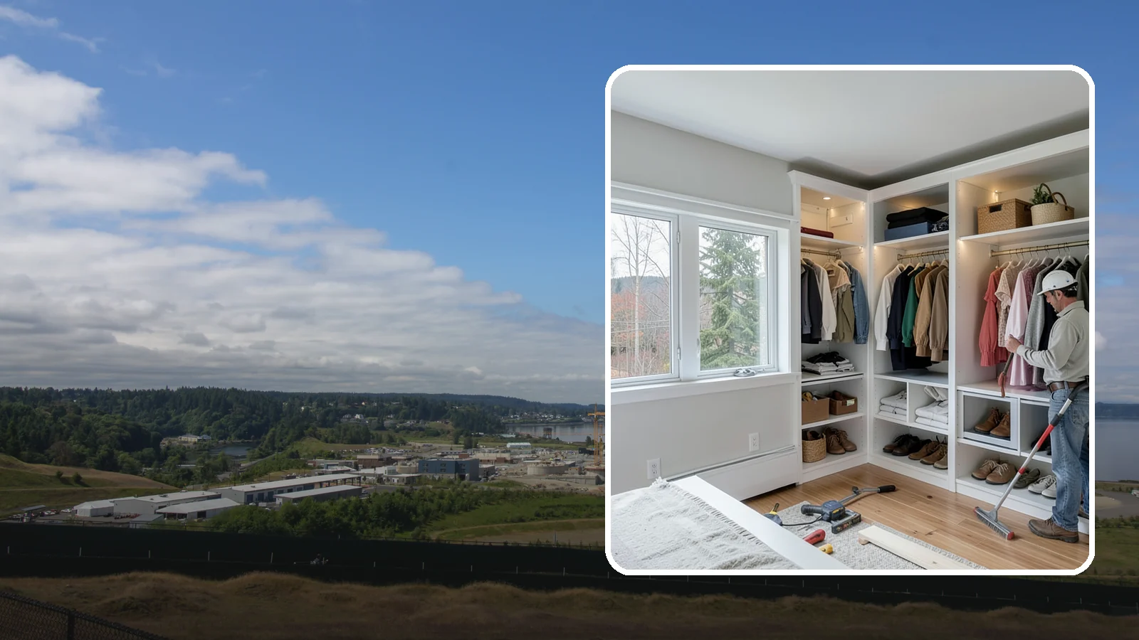 Custom Closet Construction in University Place, Pierce County, WA - We build fully custom closets tailored to your wardrobe, your space, and how you actually live.