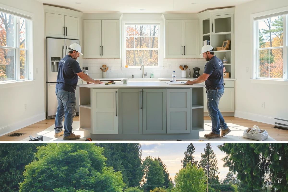 Custom Desk Construction in Bonney Lake, Pierce County, WA - Building a home-office desk is indoor work available year-round.
