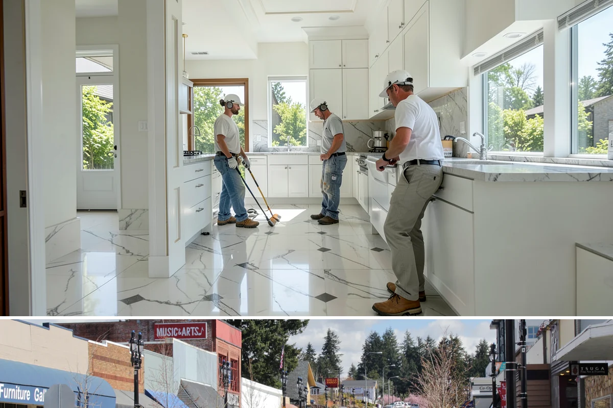 Custom Desk Construction in Bothell, King County, WA - Building a home-office desk is indoor work available year-round.