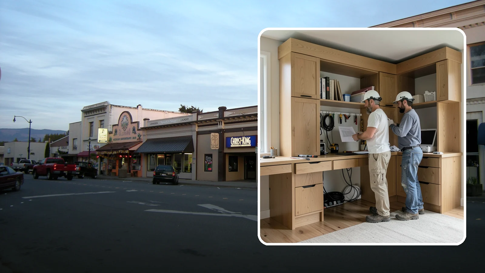 Custom Desk Construction in Burlington, Skagit County, WA - A built-in custom desk designed around your workflow, space, and style for a productive home office.