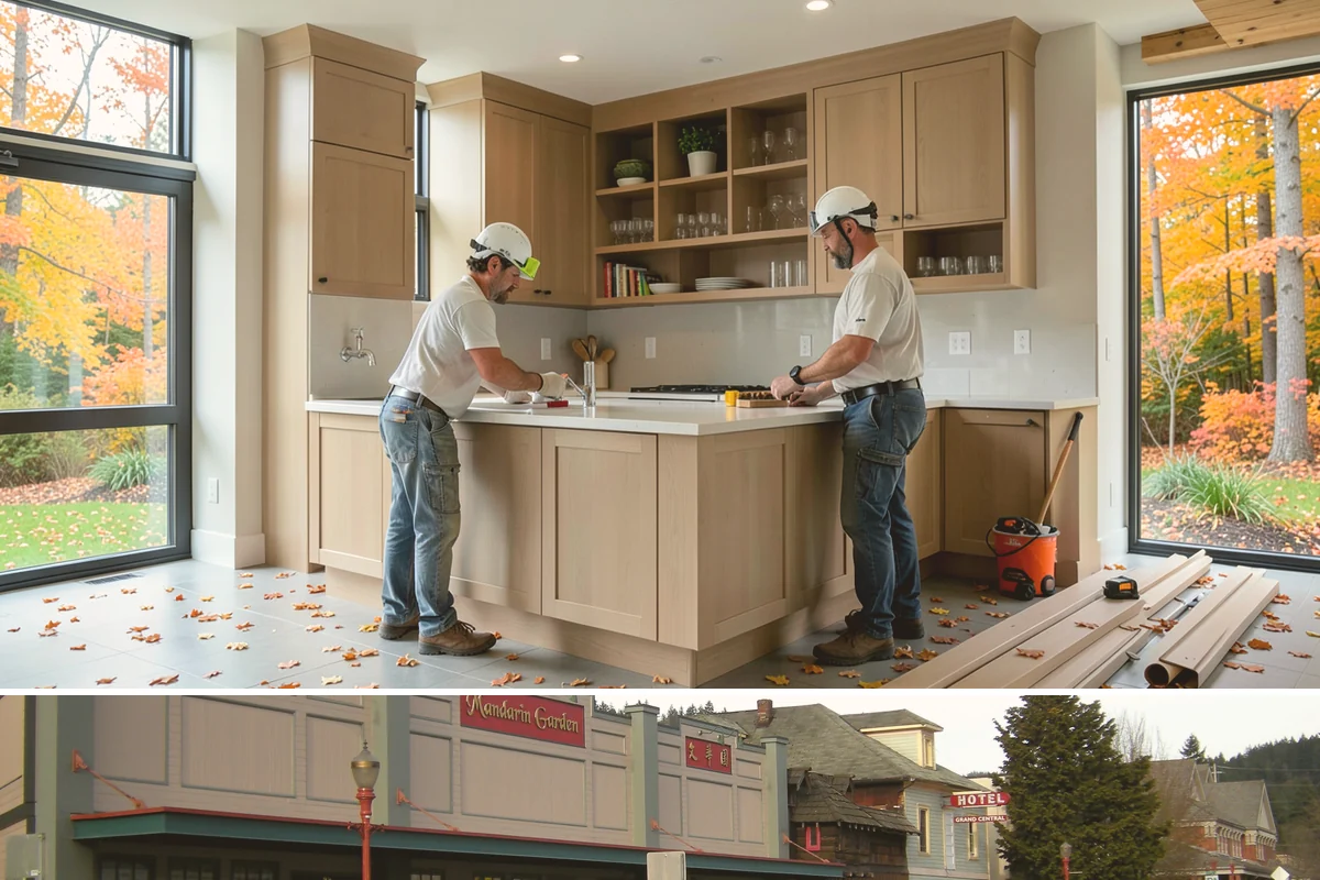 Custom Desk Construction in Issaquah, King County, WA - Building a home-office desk is indoor work available year-round.