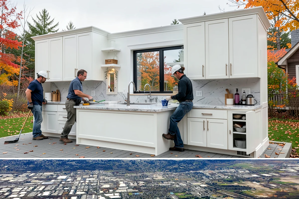 Custom Desk Construction in Kent, King County, WA - Building a home-office desk is indoor work available year-round.
