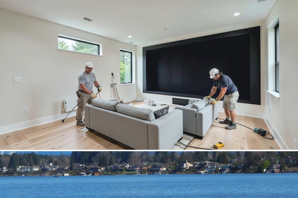 Custom Desk Construction in Lake Stevens, Snohomish County, WA - Building a home-office desk is indoor work available year-round.