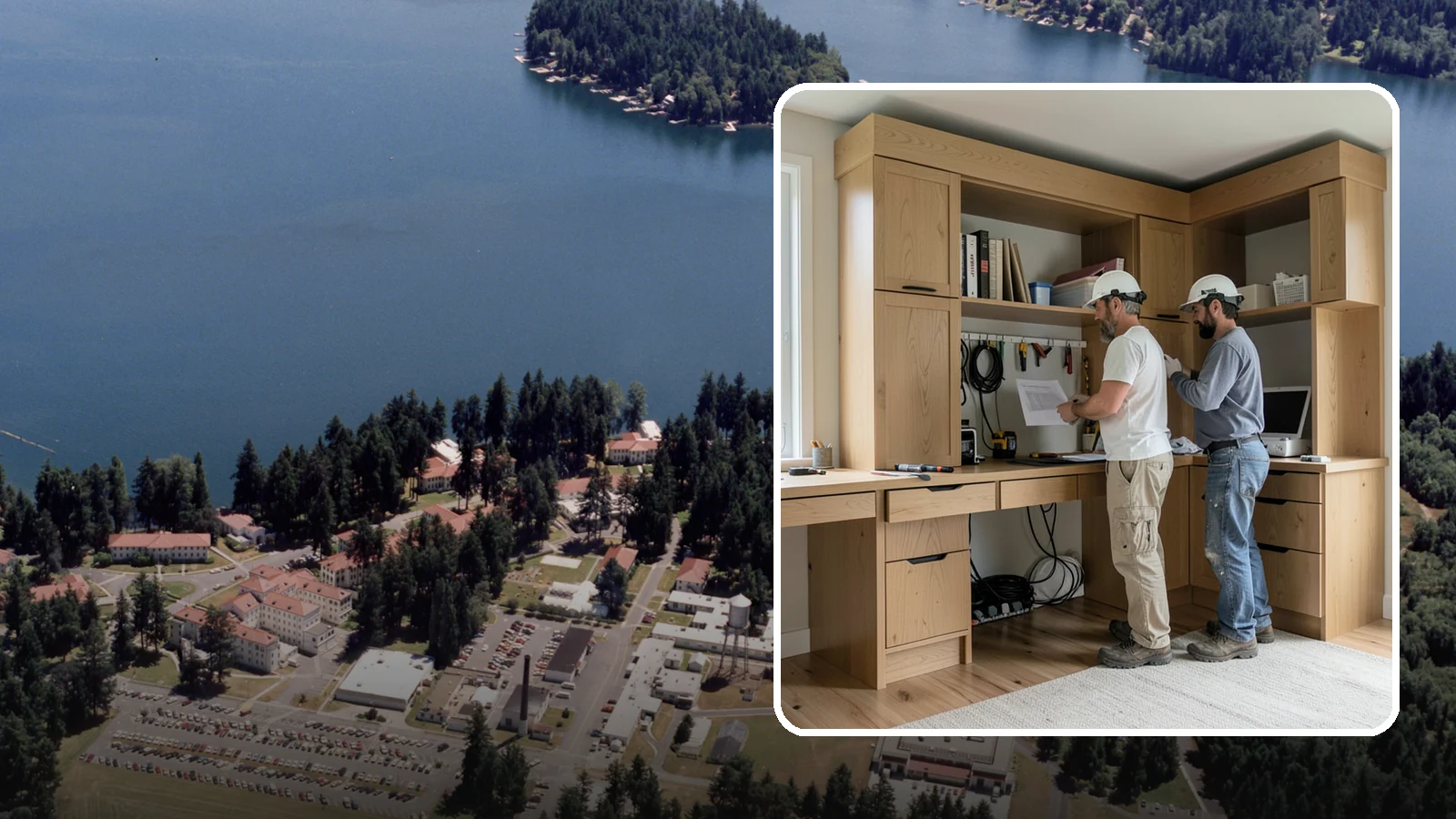 Custom Desk Construction in Lakewood, Pierce County, WA - A built-in custom desk designed around your workflow, space, and style for a productive home office.
