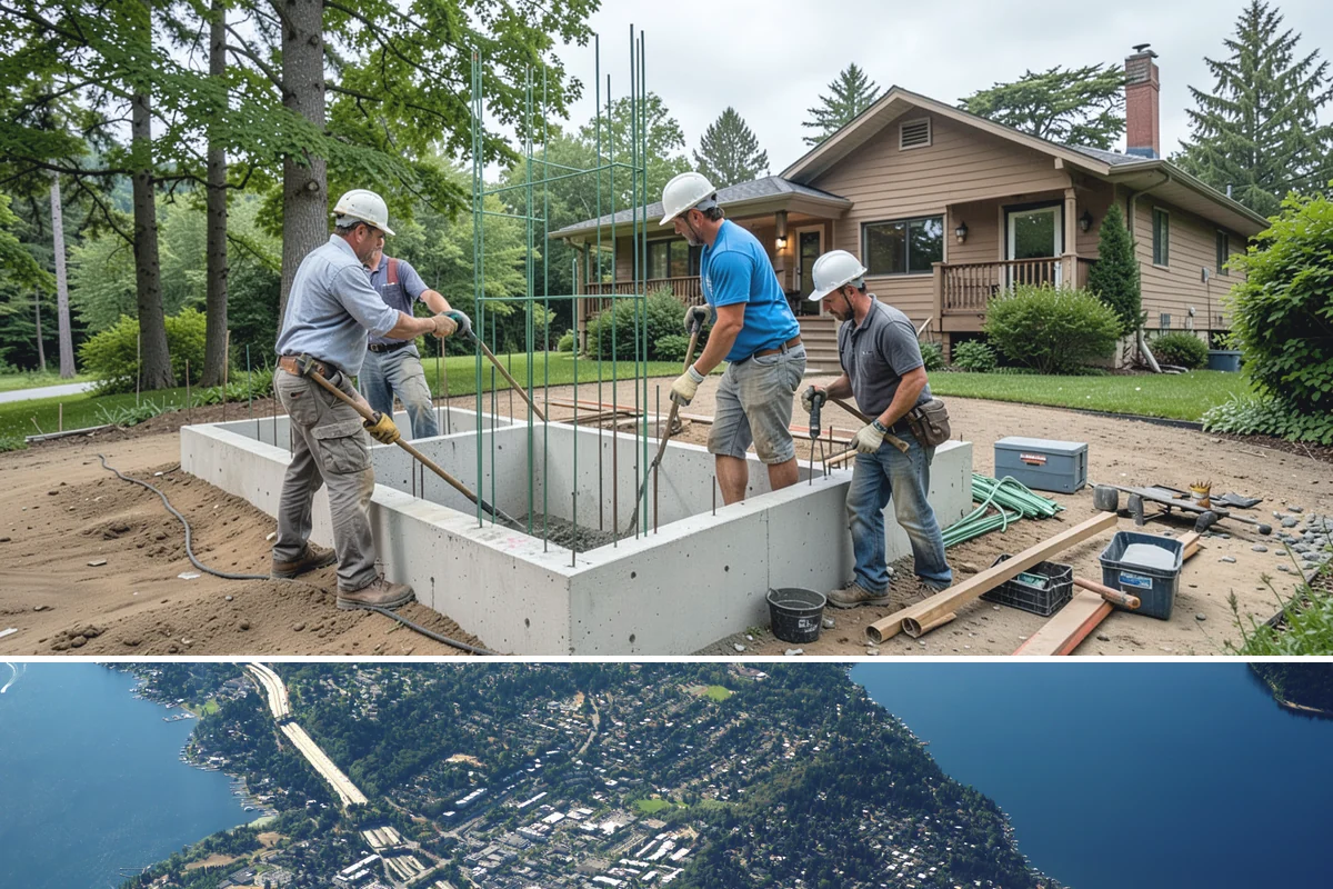 Custom Desk Construction in Mercer Island, King County, WA - Building a home-office desk is indoor work available year-round.