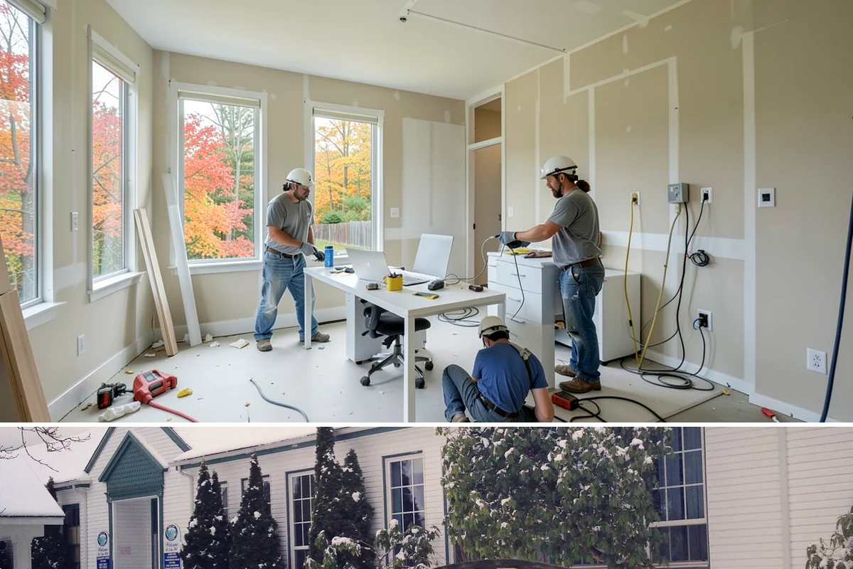 Custom Desk Construction in Pacific, King County, WA - Building a home-office desk is indoor work available year-round.