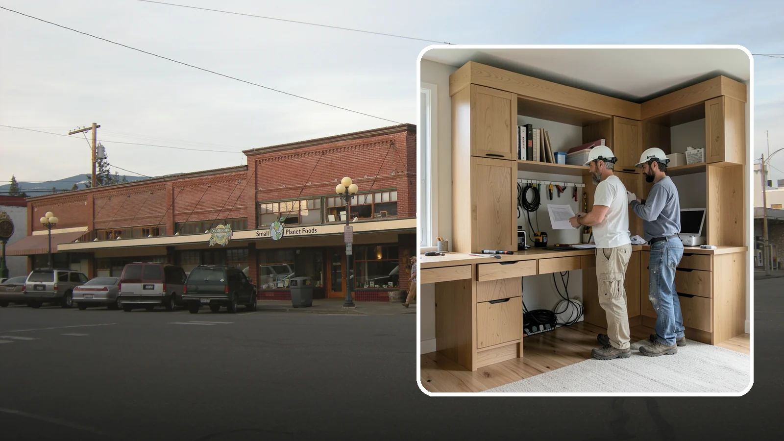 Custom Desk Construction in Sedro-Woolley, Skagit County, WA - A built-in custom desk designed around your workflow, space, and style for a productive home office.