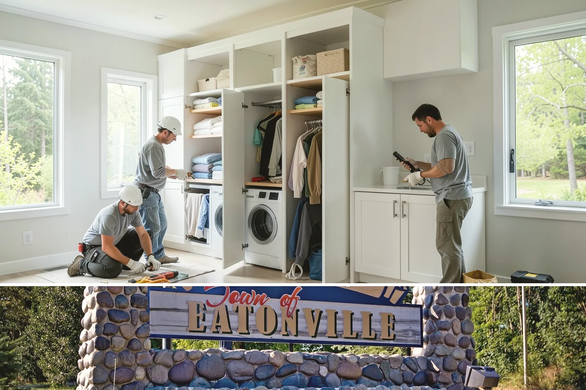Custom Furniture Building in Eatonville, Pierce County, WA - Custom furniture is built in the shop and installed year-round regardless of weather.