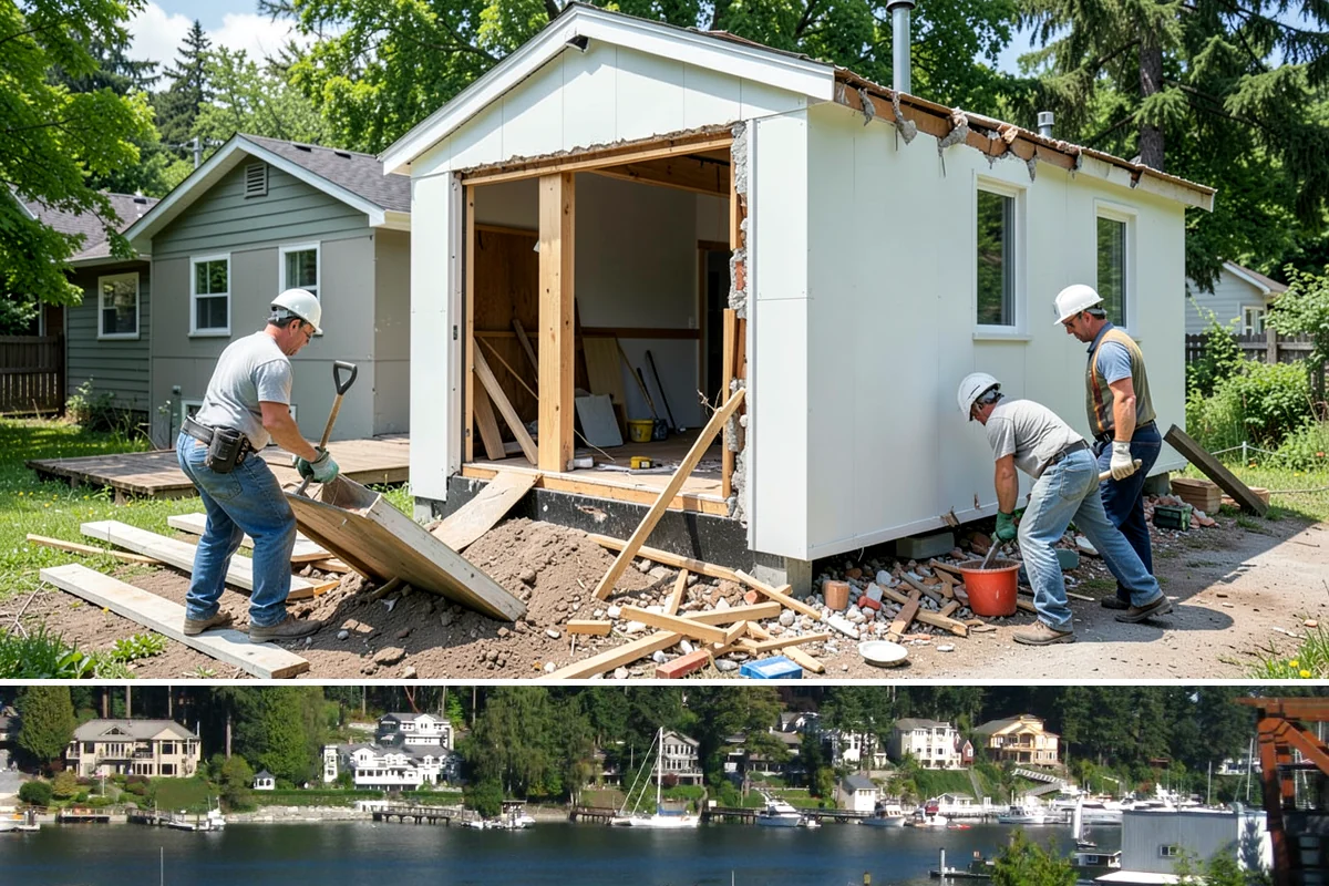 Custom Furniture Building in Gig Harbor, Pierce County, WA - Custom furniture is built in the shop and installed year-round regardless of weather.