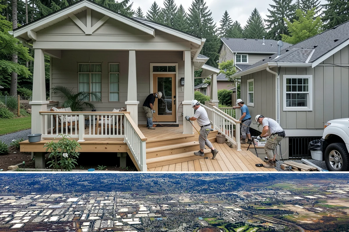 Custom Furniture Building in Kent, King County, WA - Custom furniture is built in the shop and installed year-round regardless of weather.